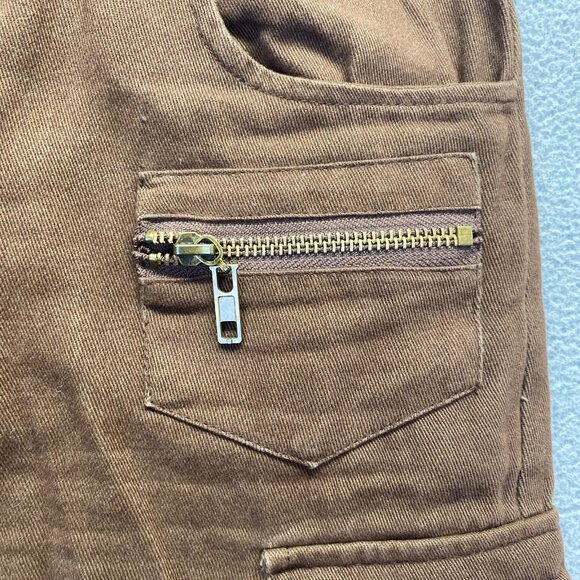 CIDER Wide Leg Cargo Pants Size Small Women Brown Zipper ,Hiking,Outdoor - Picture 10 of 11